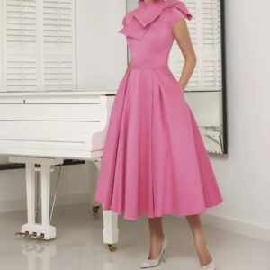 The bow-embellished retro bridal dress